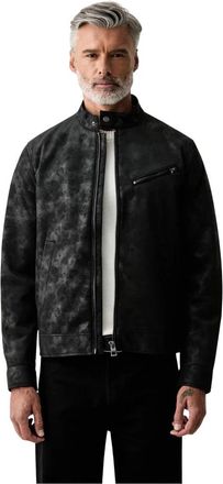 Guess Harrington Jas - Heren - Zomerjassen - Zwart - XL - Leer - Jassen