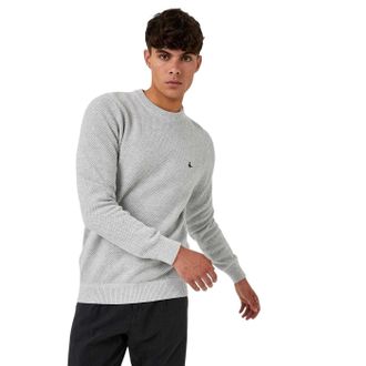 Jack Wills Heren Linus Zaad Geweven Trui (Grijs Marl)