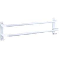 OEM Toallero De Ba&ntilde;o, No Requiere Perforaci&oacute;n, Toallero De Pared Blanco Con 2 Ganchos, Barra Para Toallas De Aluminio, Barra Para Toallas De Cocina Blanca