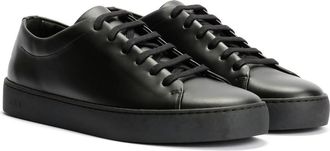 Jak Royal Leather Mens All Black Trainers - UK 6.5