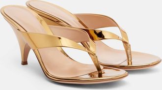 Gianvito Rossi Metallic leather mules