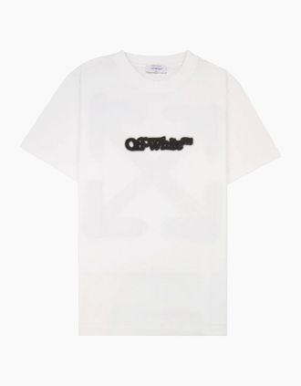 Off-white Mens Off White Spray Arrow Slim S/s T-shirt White - Size: 36