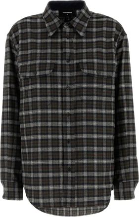 Dsquared2 Camicia Canadian con stampa - Verde