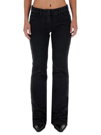 Off-white Black Straight Low Rise Jeans
