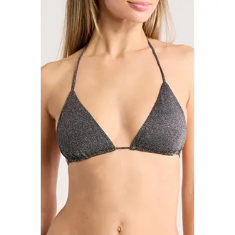 Maaji Triangle Reversible Bikini Top in Black at Nordstrom Rack, Size Medium