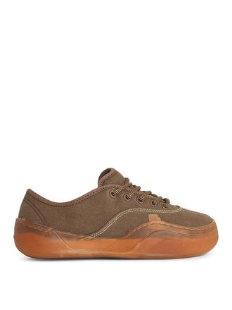 ERL Coupes Mud-Colored Cotton Sneakers