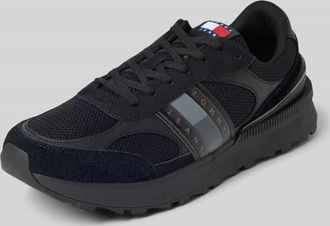 Tommy Jeans Low Top Sneaker mit Veloursleder-Besatz Modell TECHNICAL RUNNERS in Black, Gr&ouml;&szlig;e 40