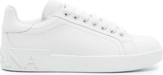 Dolce & Gabbana White Portofino Leather Sneakers
