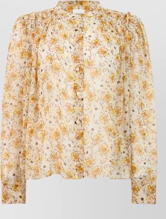 Isabel Marant floral-print long-sleeve blouse