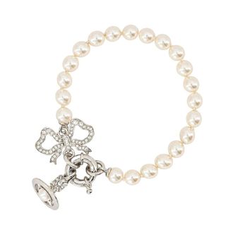 Vivienne Westwood Accessoires, Dames, Grijs, ONE Size, Rigoberta Parel Armband