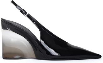 Alaia Invisible Wedge Slingbacks - Dames - Sleehakken - Zwart - 40 EU - Leer - Schoenen
