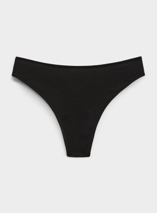 Miiyu Womens Ultra-comfortable essential thong 100% organic cotton
