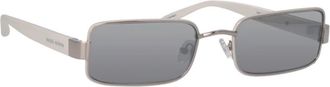 Magda Butrym x Linda Farrow White Rectangular Sunglasses