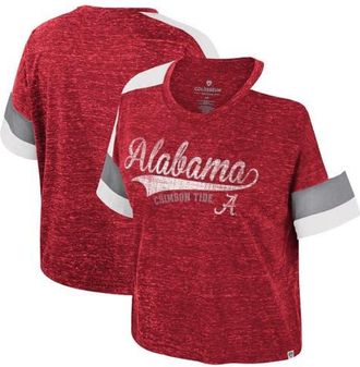 Colosseum Womens Colosseum Crimson Alabama Crimson Tide Color Block Scoop Neck T-Shirt at Nordstrom, Size Medium