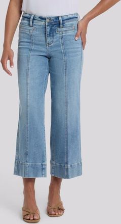 NYDJ Teresa Seamed Ankle Wide Leg Jeans in Mist Springs at Nordstrom, Size 14P