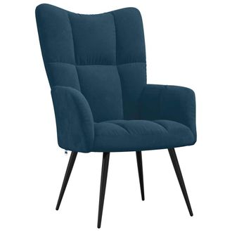 vidaXL Sill&oacute;n De Relax De Terciopelo Azul Vidaxl