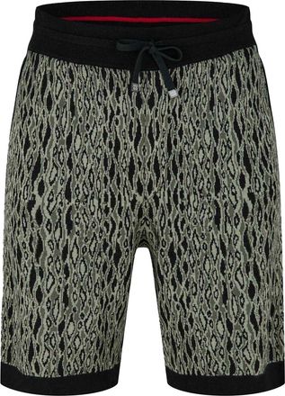 HUGO BOSS Hugo Heren Sweat Shorts met dierenprint (Groene afdrukken)