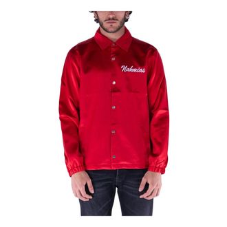 Nahmias Light Jackets, male, Red, L, Silk Coach Jacket Miracle Academy