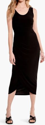 Nic+Zoe High Twist Ruched Dress In Black Onyx