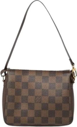 Louis Vuitton Pre-owned Vintage PVC Schoudertas - Dames - Vintage Schoudertas - Bruin - ONE Size - Leer - Vintage