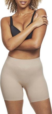 TC Fine Intimates Iconic Core Mid-Thigh Booty Lift Shaping Short In Stucco / Stucco