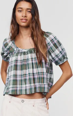 Pilcro Smocked Swing Blouse