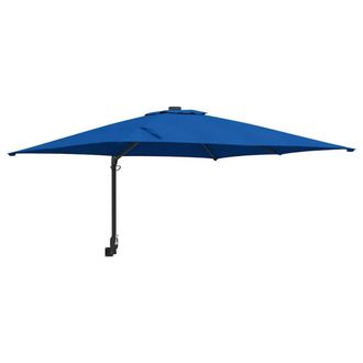 Berkfield Home Patio Umbrella Azure Blue Steel, Polyester Large Adjustable
