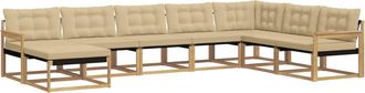 vidaXL Conjunto De Sof&aacute;s De Exterior 8 Uds. Y Beige Vidaxl