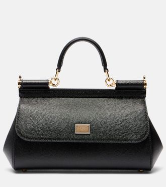 ショルダーバッグ・ポシェット Dolce & Gabbana Ebony Brown Calf Leather Sicily Soft Suede DOLCE & GABBANA Shoulder Bag Small Brown Calf Leather Sicily