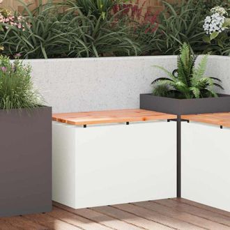 vidaXL vidaXL Panchina da giardino Bianco 60 x 40 x 43 cm Acciaio