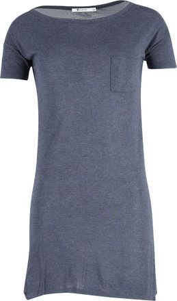 Alexander Wang T by Alexander Wang mini-jurk met ronde hals in blauwe rayon
