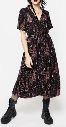 Disturbia Foxglove Midi Shirt Dress in Purple at Nordstrom, Size 10