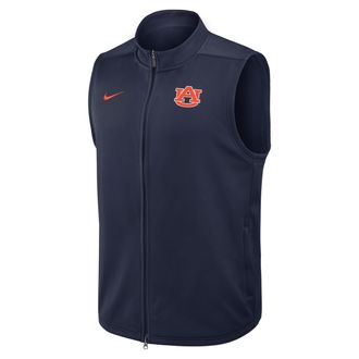 Nike Auburn Victory Nike Mens Therma-FIT College Full-Zip Vest in Blue | 03OJ41SAUN-3VN