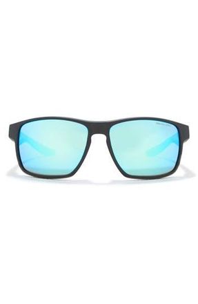 Nike Essential Venture 59mm Square Sunglasses in Matte Black/Rage Green Prism at Nordstrom Rack