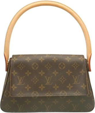 Louis Vuitton Pre-owned Monogram Schoudertas - Dames - Vintage Handtas - Bruin - ONE Size - Leer - Vintage
