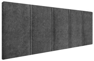 HOGAR 24 Cabecero amur tapizado en tejido acuaqulin gris marengo, 155x55x3cm