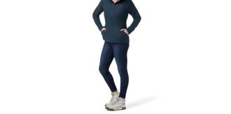 Smartwool Womens Hudson Trail Fleece Top In Anorak Twilight Blue