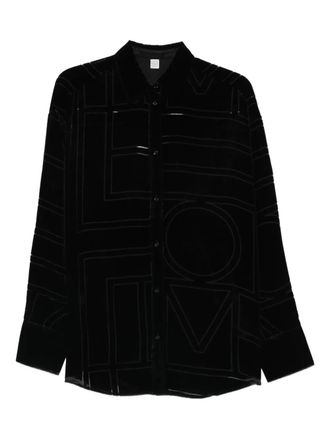 Toteme velvet shirt - Nero