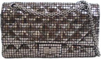 Chanel 2012 Reissue 2.55 Mirror Calfskin Double Flap 255 schoudertas - Zilver