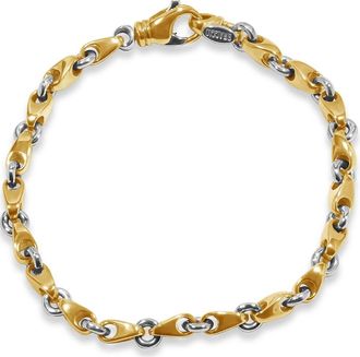 Pompeii3 Mens Seed & Rolo Link 14k Gold (20gram) or Platinum (33gram) 4.5mm Bracelet 7.5