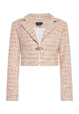 Faina Korte blazer Dames Roze Veelkleurig
