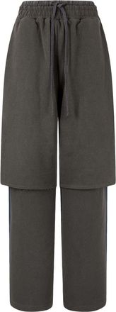 TOMBOY layered pigment trousers - Grey