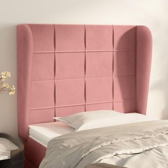 vidaXL Cabecero Con Orejas De Terciopelo Rosa 93x23x118/128 Cm Vidaxl