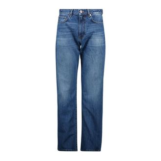 Versace Straight Fit Jeans, male, Blue, W31, Mens Straight Leg Jeans