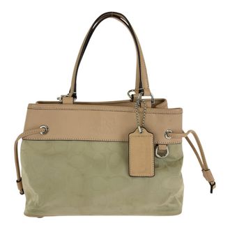 Coach Signature Nylon Leather 2way Bag