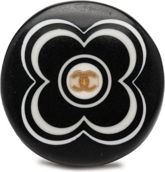 Chanel Black Plastic Band Ring (Pre-Owned)