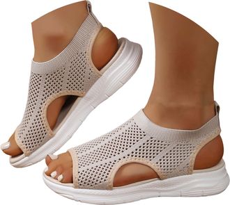 Generic Orthopedic Walking Sandals for Women 2026 Breathable Mesh Platform Sandals Women Summer Dressy Sandals Comfortable Open Toe Ankle Strap Wide Width Cas