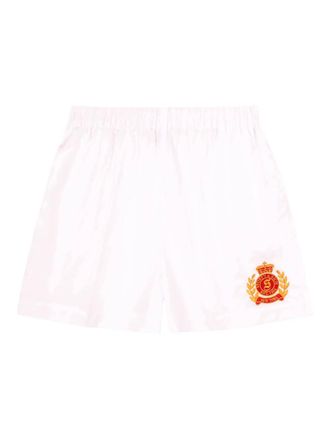 Sporty & Rich logo-embroidered shorts - White