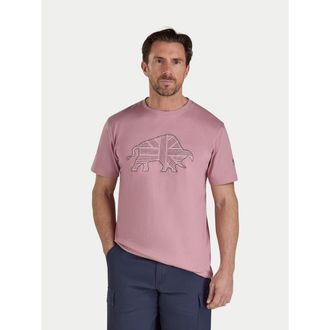 Raging Bull Stitched Bull Crew Neck T-Shirt in Rose at Nordstrom, Size Xxx-Large