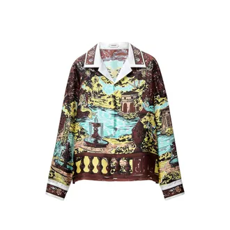 Versace Landscape-print Shirt